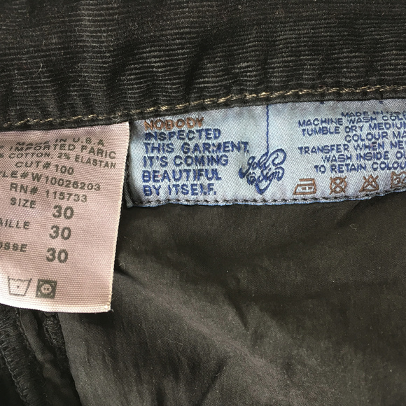 Goldsign Black Boot Cut Low Rise Corduroys - Picture 5 of 8